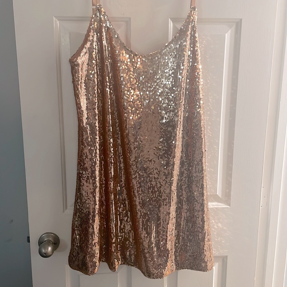 Rose Gold Sequin Dress